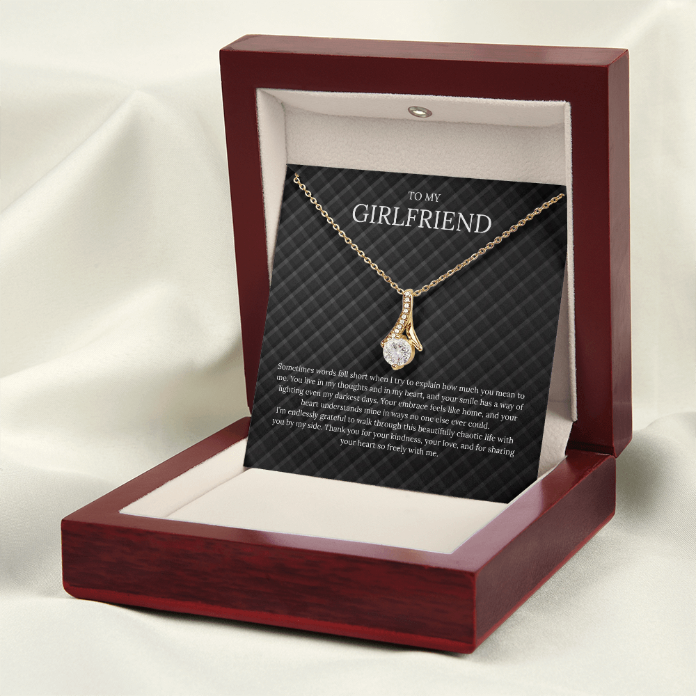 To My Girlfriend (Sometimes Words Fall Short) Alluring Beauty Necklace