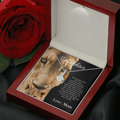 To My Daughter  Love, Mom ( Never Forget That I Love You) Alluring Beauty Necklace