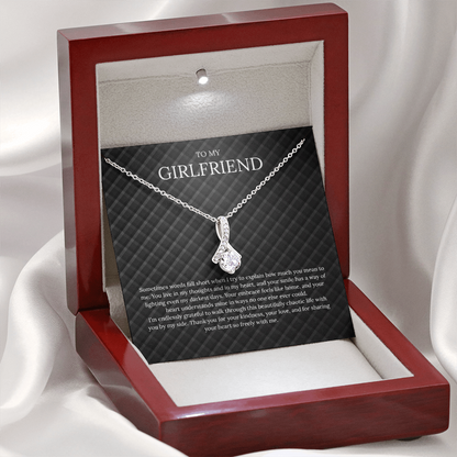 To My Girlfriend (Sometimes Words Fall Short) Alluring Beauty Necklace