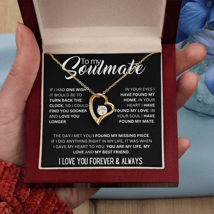 To My Soulmate ( If I Had One Wish) Forever Love Necklace