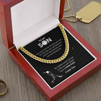 To My Son ( You Are loved  For The Boy You Are) Cuban Link Chain