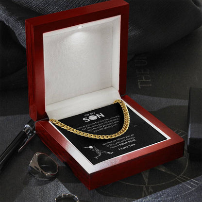 To My Son ( You Are loved  For The Boy You Are) Cuban Link Chain