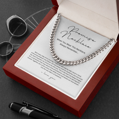 Promise Necklace ( With Every Step Of Our Journey) Cuban Link Chain