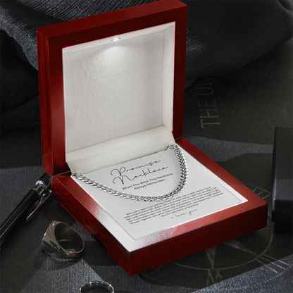 Promise Necklace ( With Every Step Of Our Journey) Cuban Link Chain