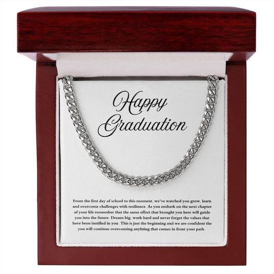 Happy Graduation (From The First Day of School) Cuban Link Chain
