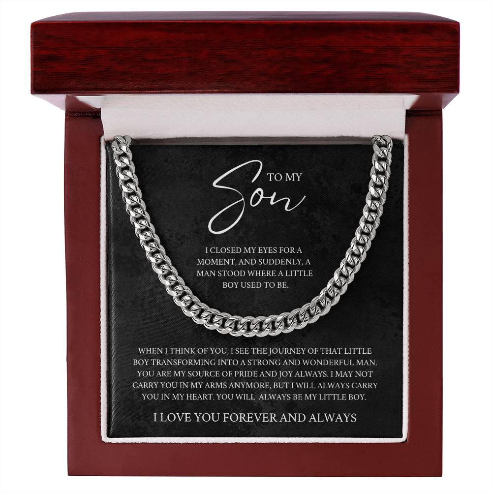 To My Son (I Closed My Eyes For A Moment) Cuban Link Chain