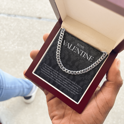 To My Valentine (Every Day With You Feels Like A Blessing) Cuban Link Chain