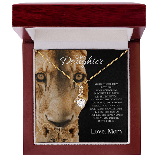 To My Daughter  Love, Mom ( Never Forget That I Love You) Alluring Beauty Necklace