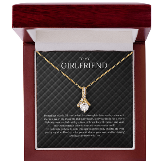 To My Girlfriend (Sometimes Words Fall Short) Alluring Beauty Necklace