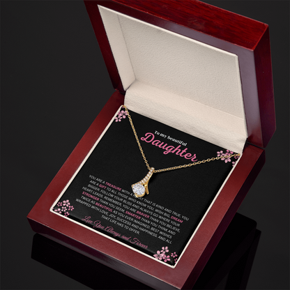 To My Beautiful Daughter (You Are A Treasure) Alluring Beauty Necklace