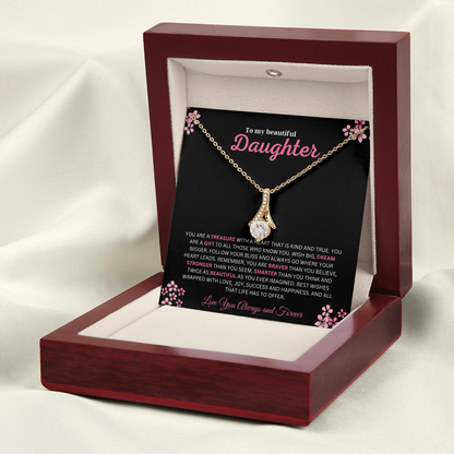 To My Beautiful Daughter (You Are A Treasure) Alluring Beauty Necklace