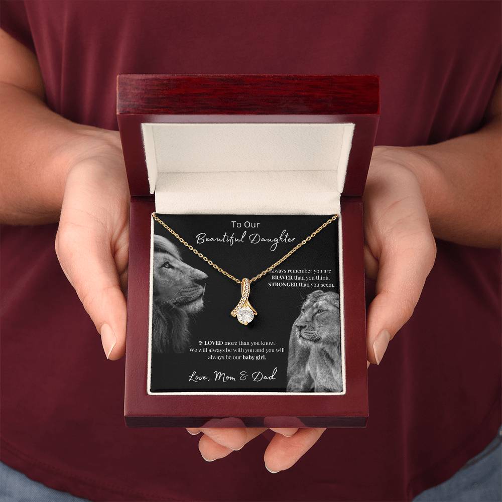 To Our Beautiful Daughter (Always Remember) Alluring Beauty Necklace