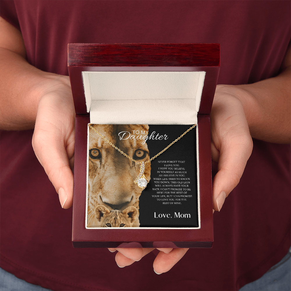 To My Daughter  Love, Mom ( Never Forget That I Love You) Alluring Beauty Necklace