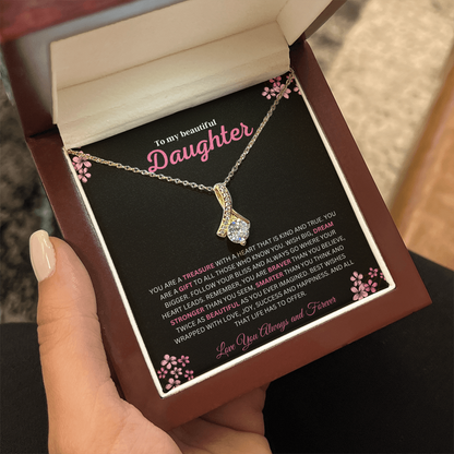 To My Beautiful Daughter (You Are A Treasure) Alluring Beauty Necklace