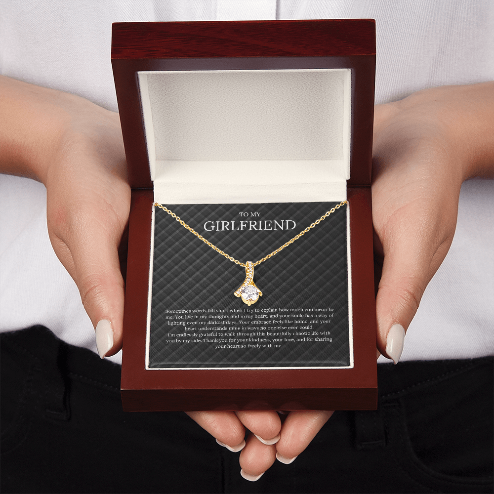 To My Girlfriend (Sometimes Words Fall Short) Alluring Beauty Necklace