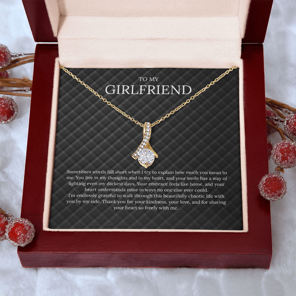 To My Girlfriend (Sometimes Words Fall Short) Alluring Beauty Necklace