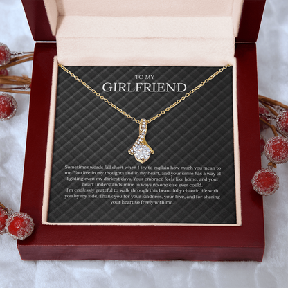 To My Girlfriend (Sometimes Words Fall Short) Alluring Beauty Necklace