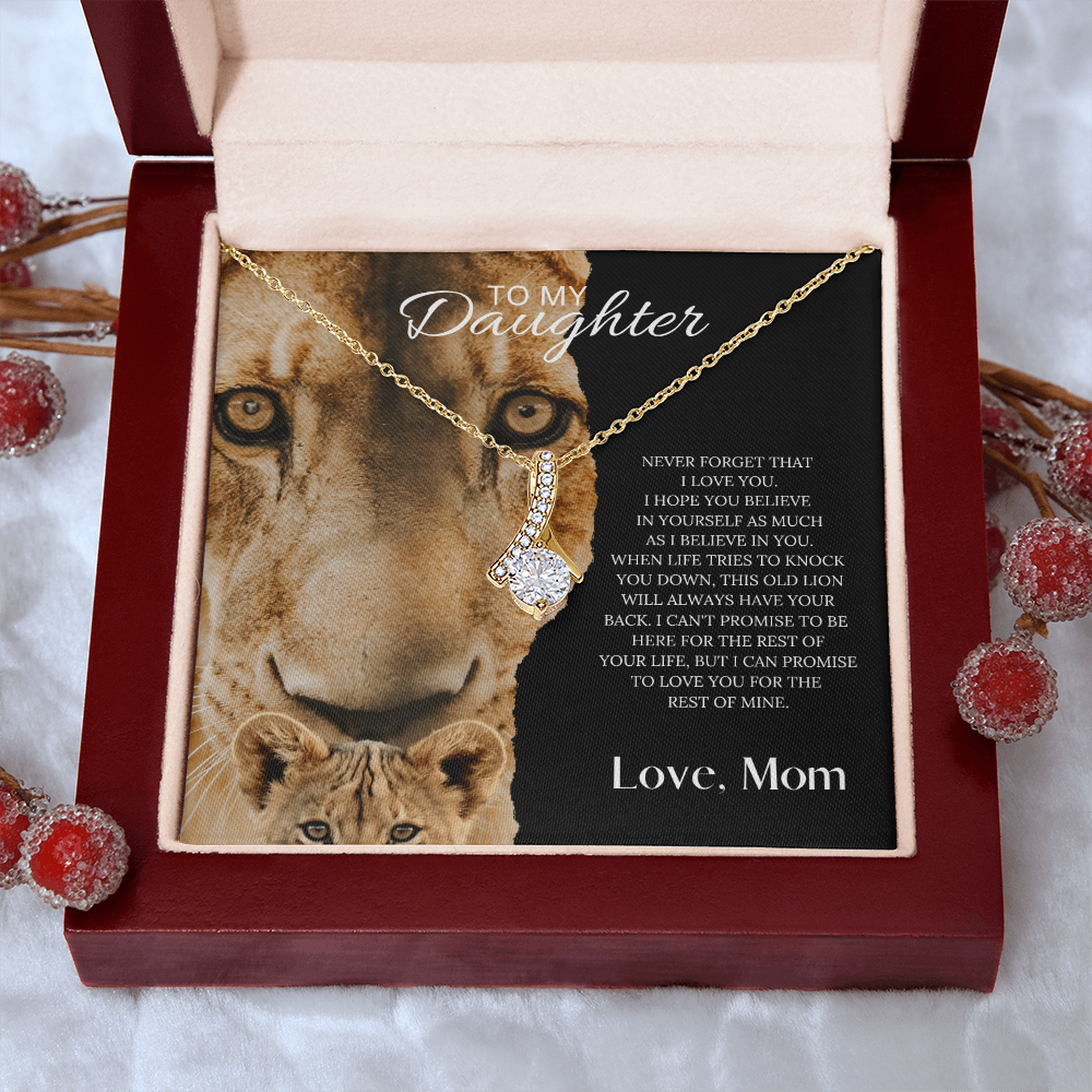 To My Daughter  Love, Mom ( Never Forget That I Love You) Alluring Beauty Necklace