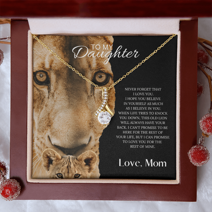 To My Daughter  Love, Mom ( Never Forget That I Love You) Alluring Beauty Necklace
