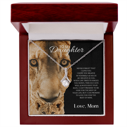 To My Daughter  Love, Mom ( Never Forget That I Love You) Alluring Beauty Necklace