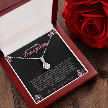 To My Beautiful Daughter (You Are A Treasure) Alluring Beauty Necklace