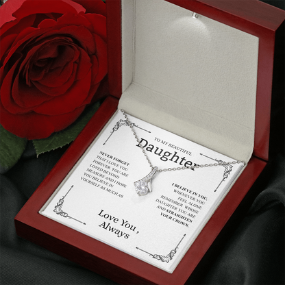 To My Beautiful Daughter (Never Forget That I Love You) Alluring Beauty Necklace