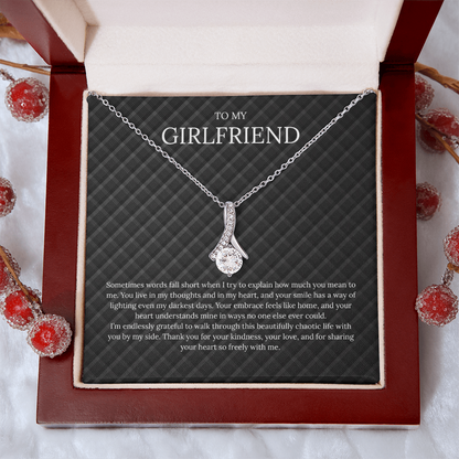 To My Girlfriend (Sometimes Words Fall Short) Alluring Beauty Necklace