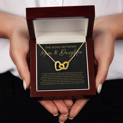 Bond Between Mom & Daughters (A Mother & Daughter Share A Bond) Interlocking Hearts